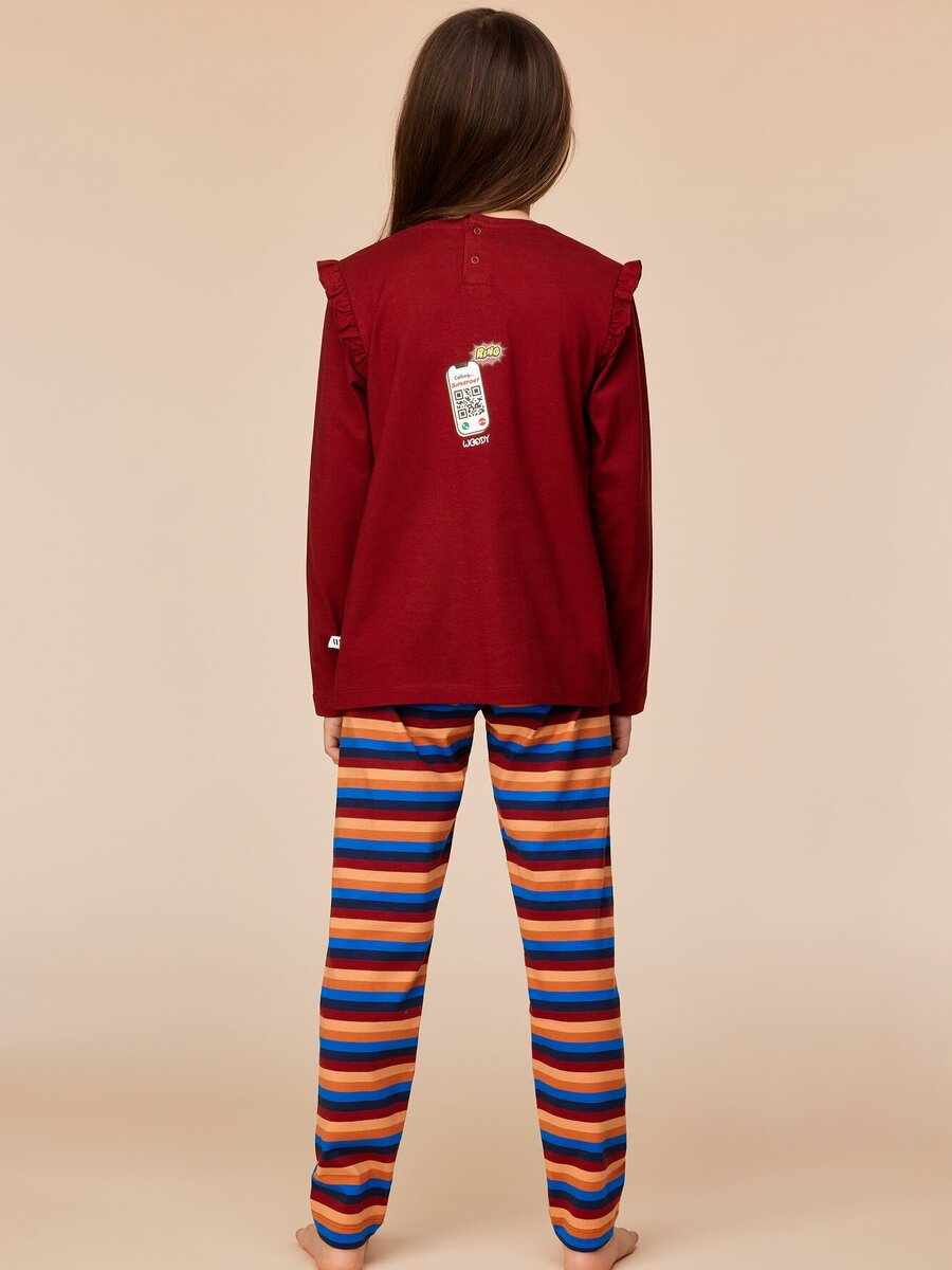 Pyjama van het merk Woody in het Rood