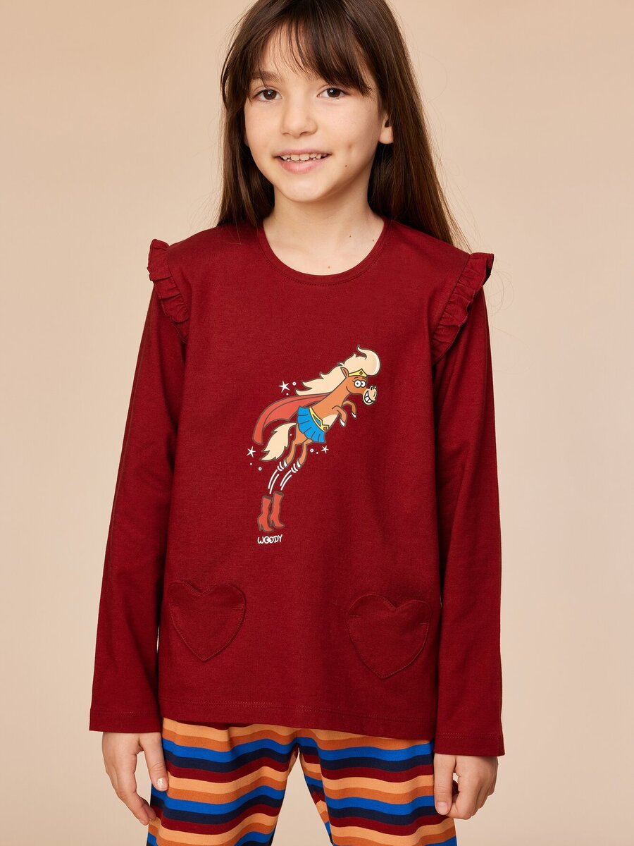 Pyjama van het merk Woody in het Rood
