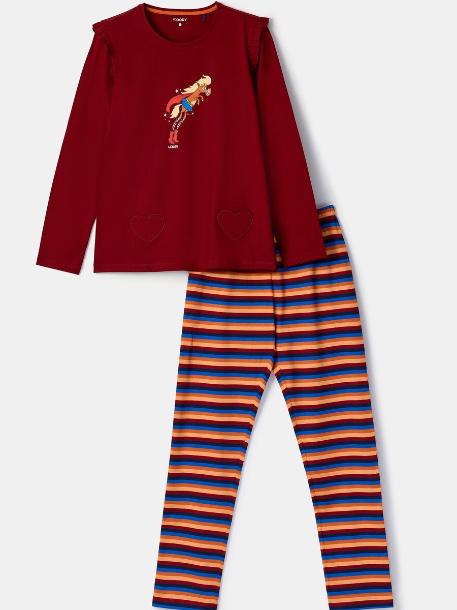 Pyjama van het merk Woody in het Rood