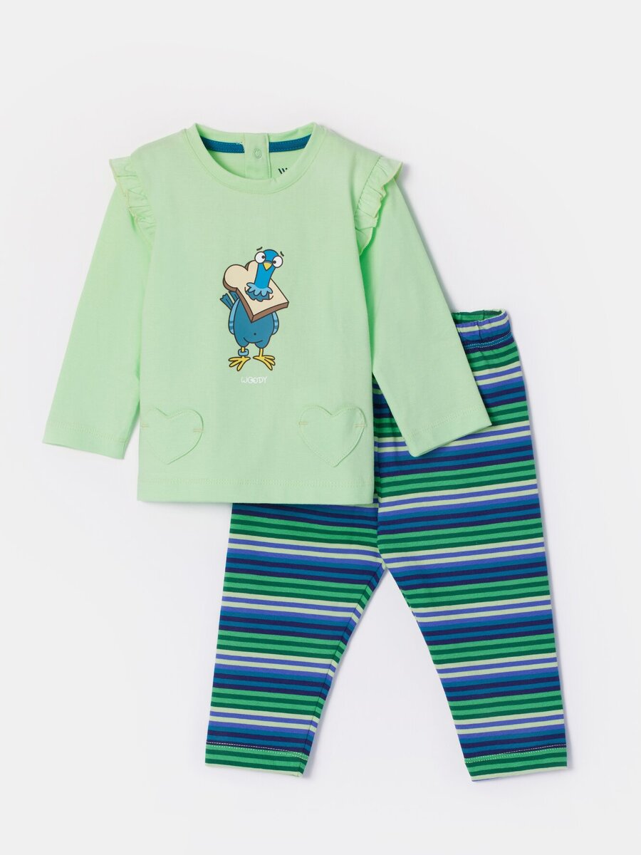 Pyjama van het merk Woody in het Groen