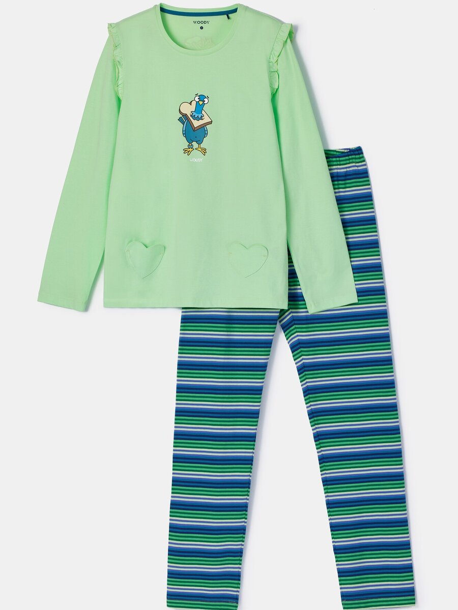 Pyjama van het merk Woody in het Groen