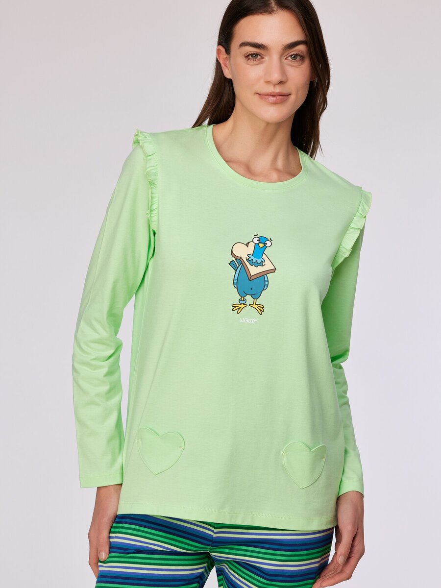 Pyjama van het merk Woody in het Groen