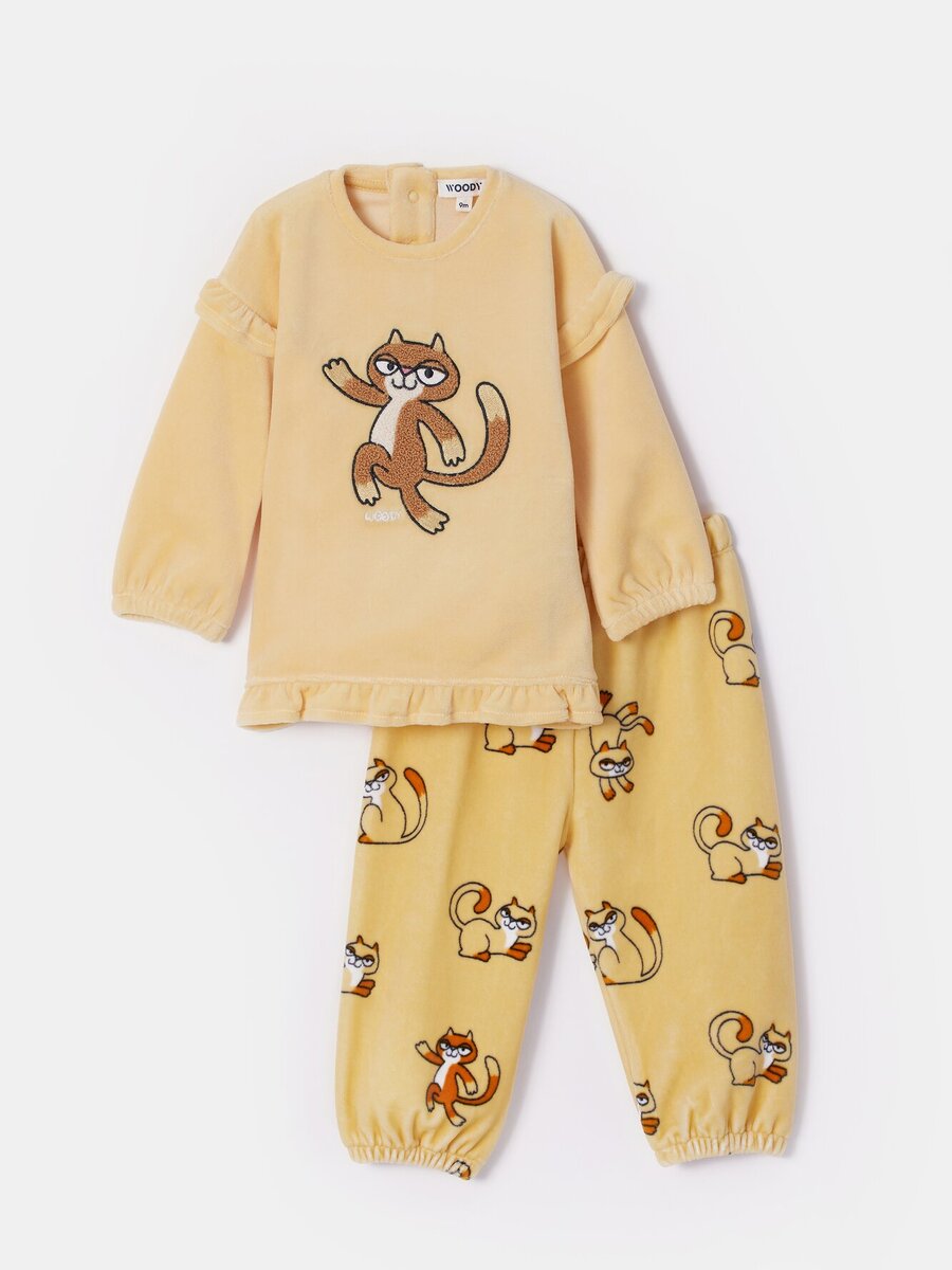 Pyjama van het merk Woody in het Geel