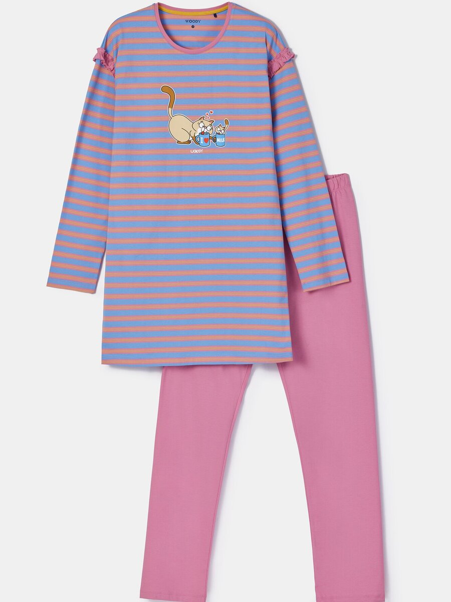 Pyjama van het merk Woody in het Ecru