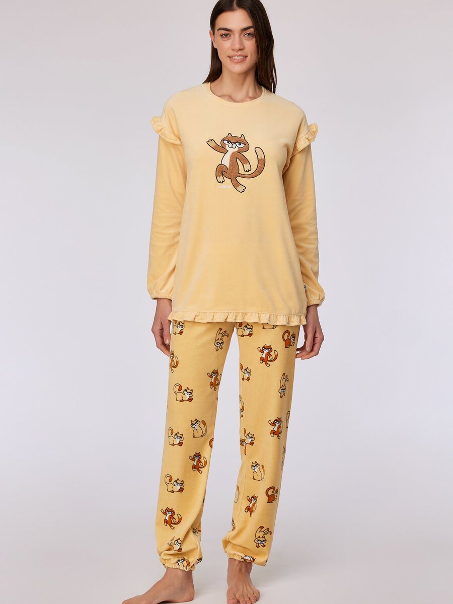 Pyjama van het merk Woody in het Geel