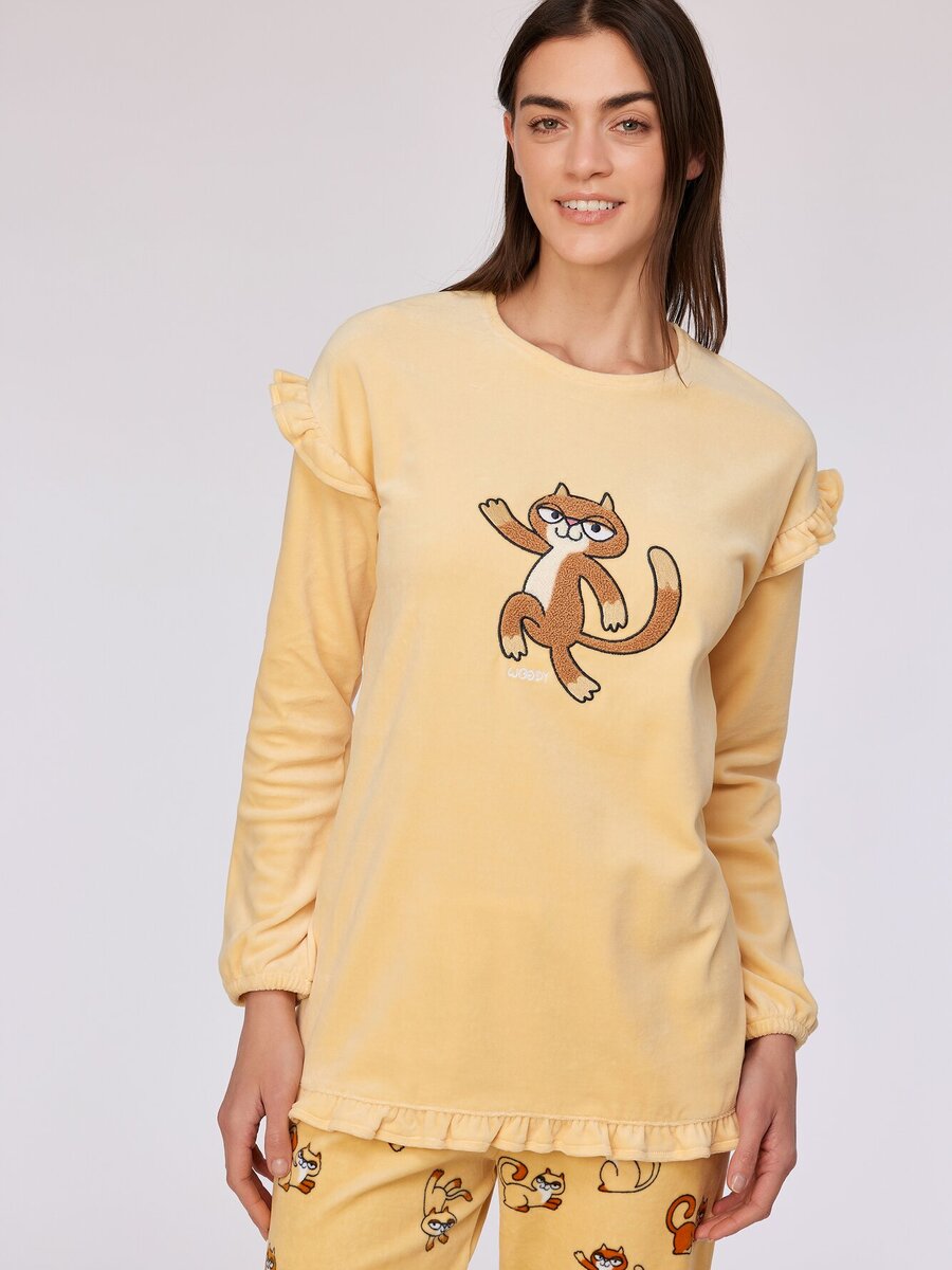 Pyjama van het merk Woody in het Geel