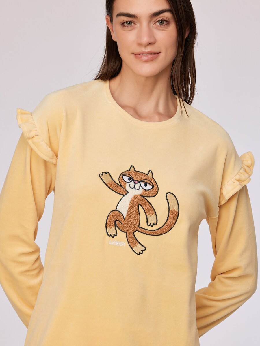 Pyjama van het merk Woody in het Geel