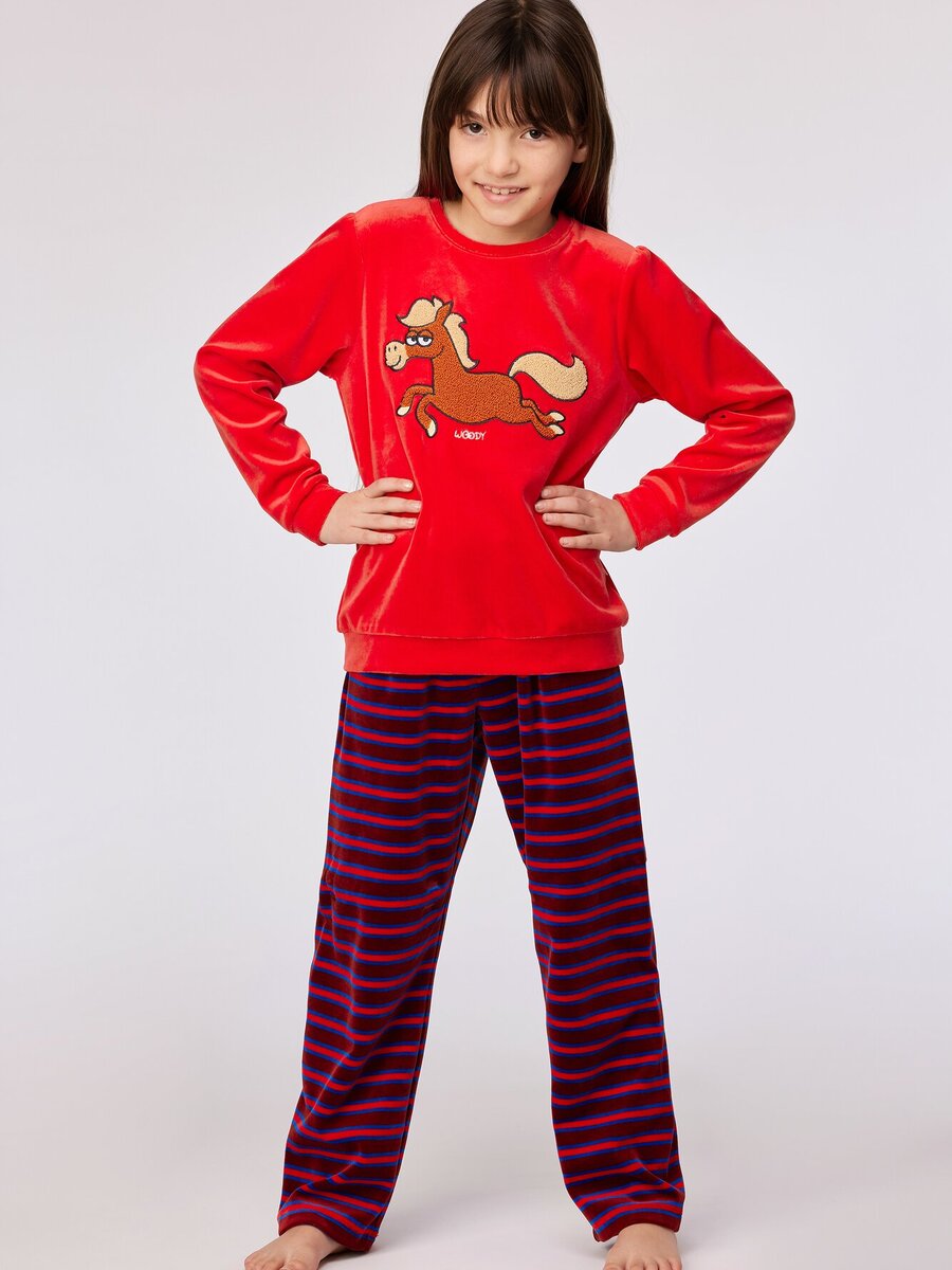 Pyjama van het merk Woody in het Rood