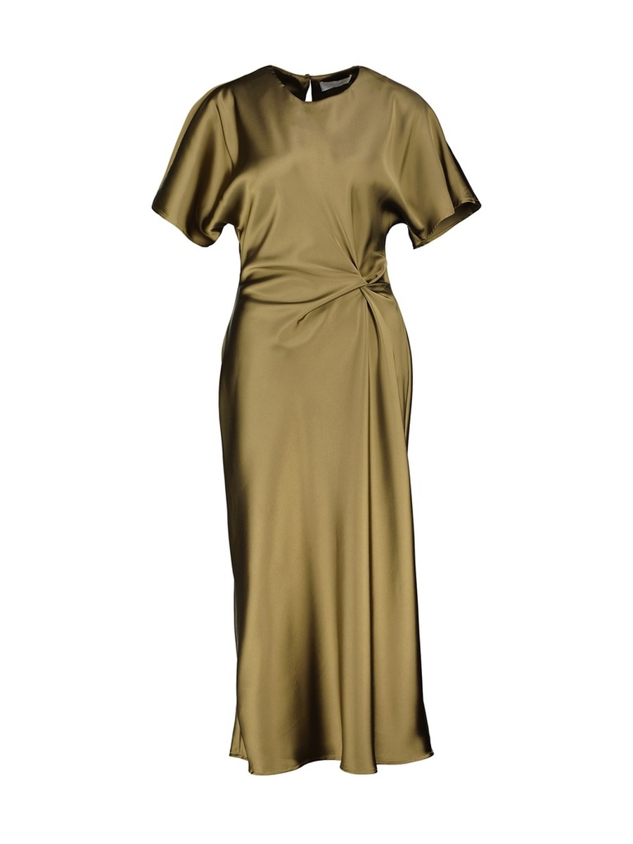 Kleed van het merk Amelie&amelie in het Kaki Kleed van het merk Amelie&amelie in het Kaki