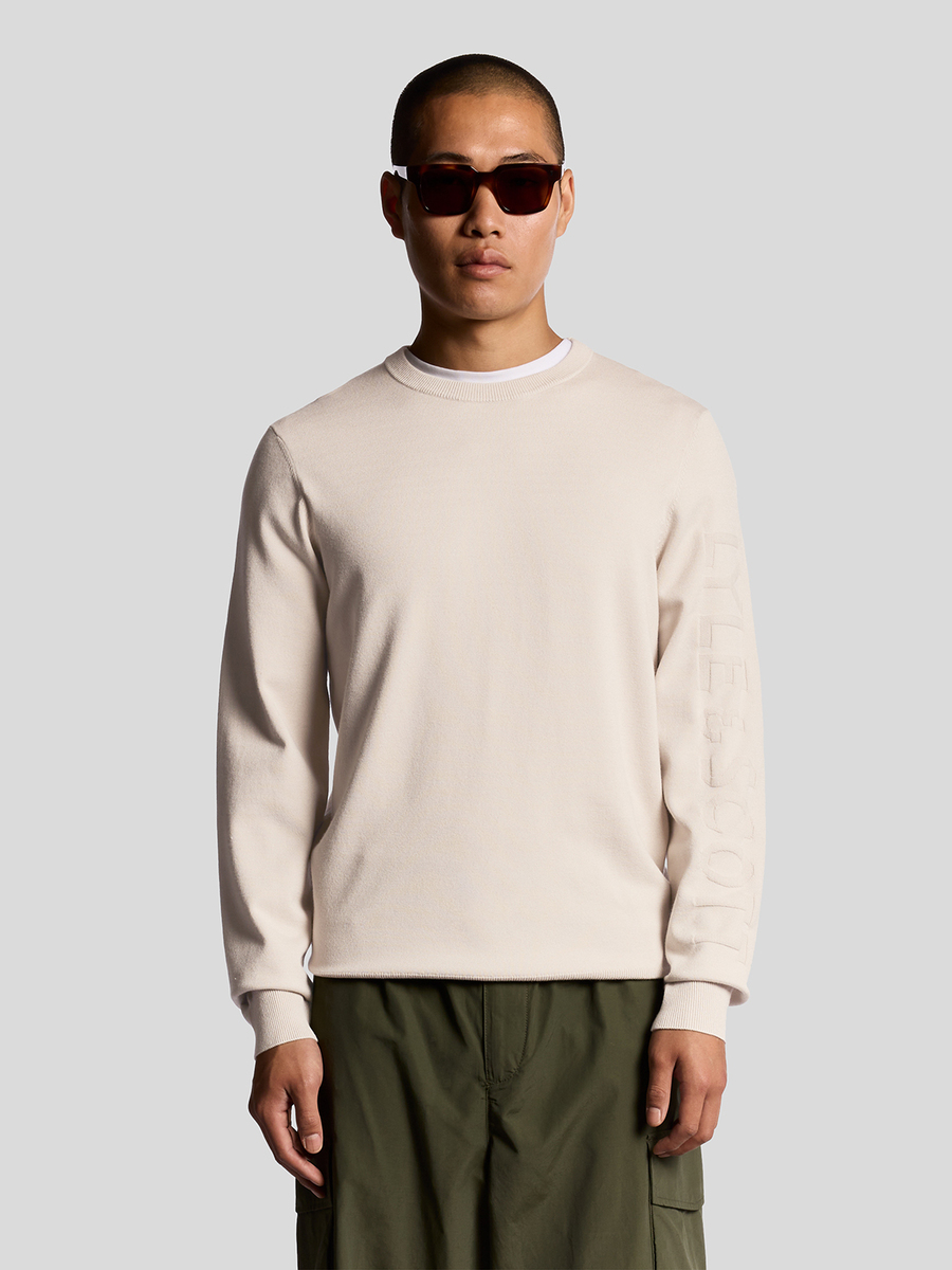 Pull van het merk Lyle & Scott in het Ecru