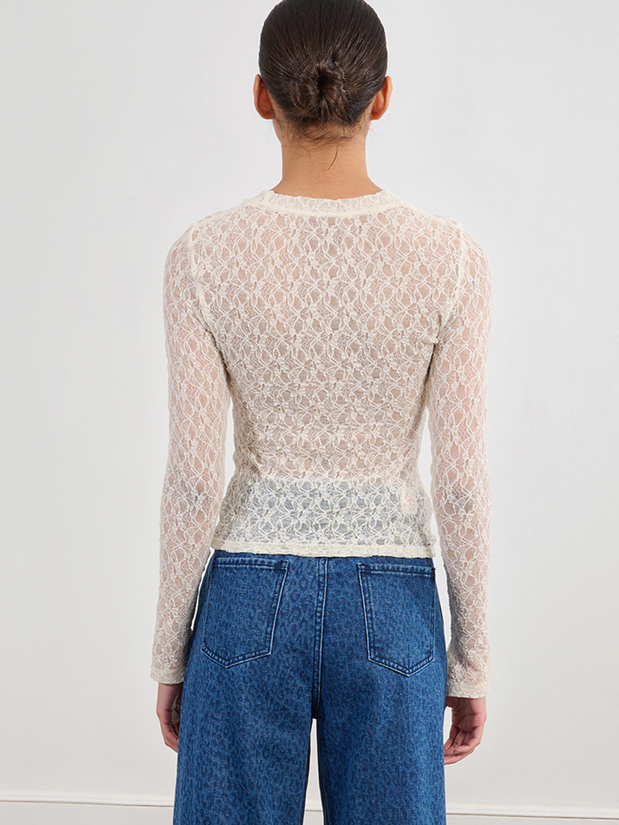 T-shirt van het merk Molly Bracken in het Ecru