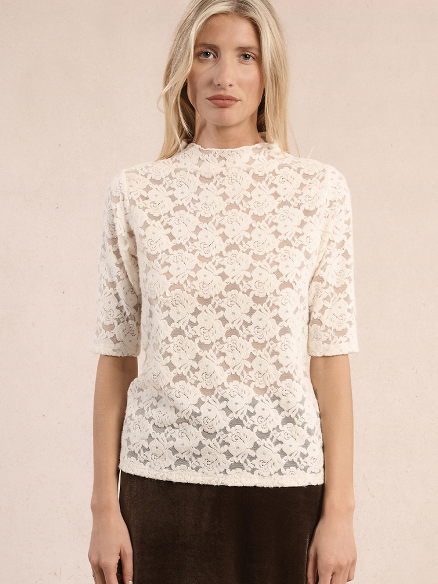 T-shirt van het merk Molly Bracken in het Ecru