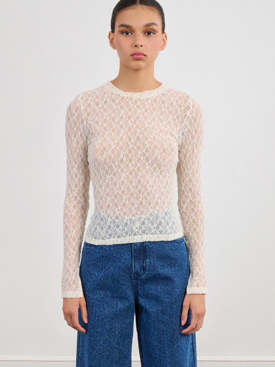 T-shirt van het merk Molly Bracken in het Ecru