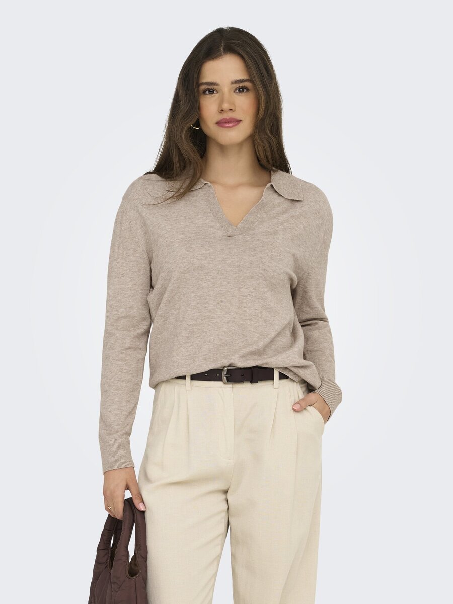 Polo van het merk Only in het Beige