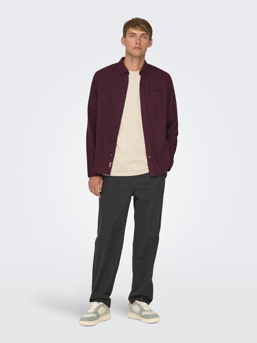 Hemd van het merk Only & Sons in het Bruin