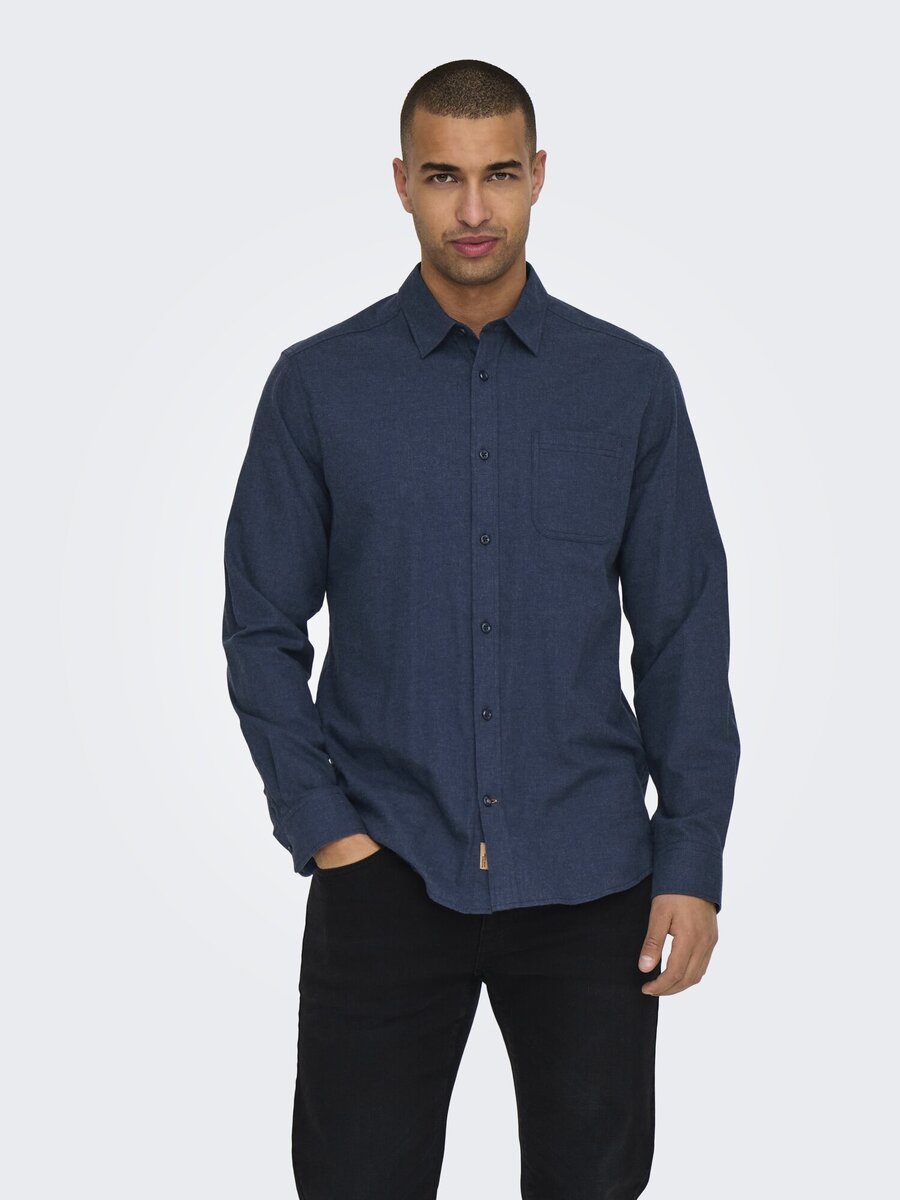 Hemd van het merk Only & Sons in het Blauw