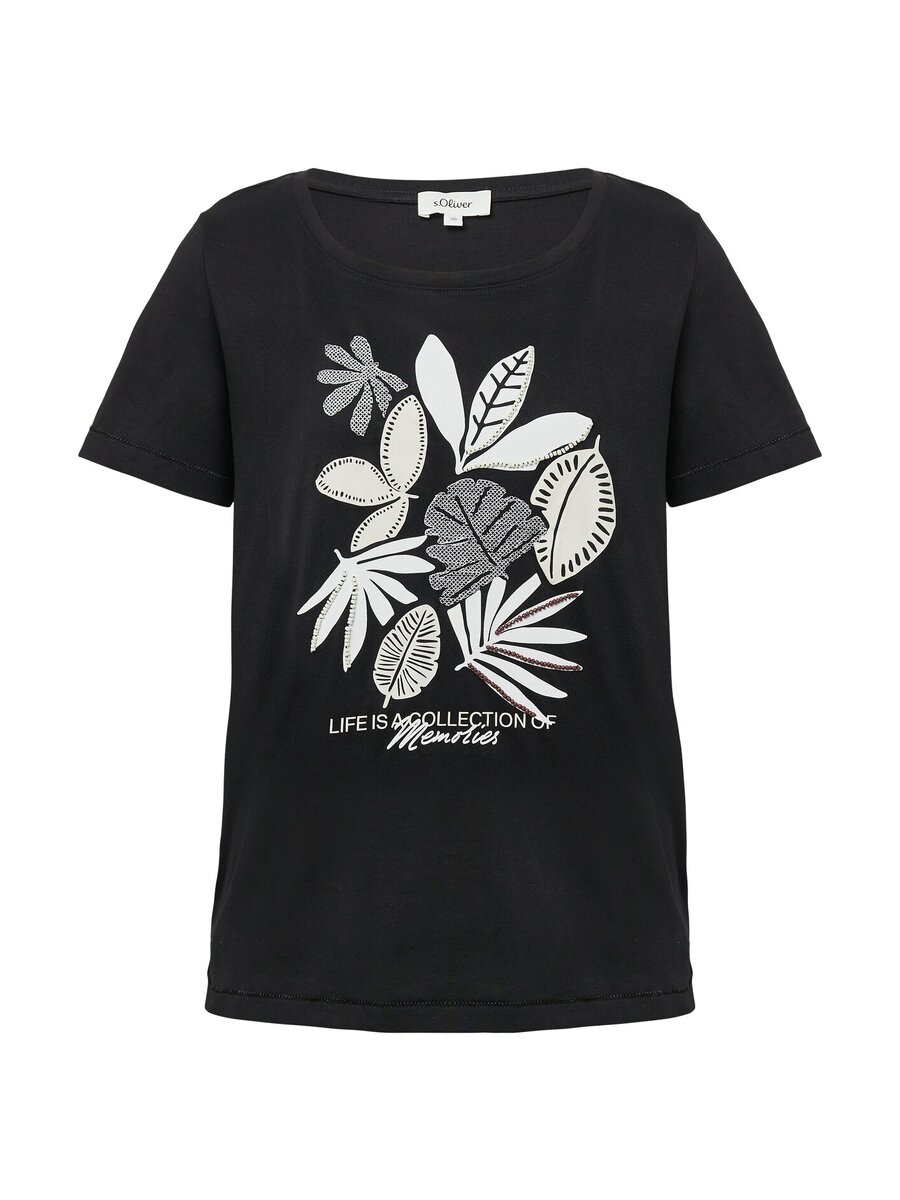 T-shirt van het merk S.oliver Casual in het Zwart