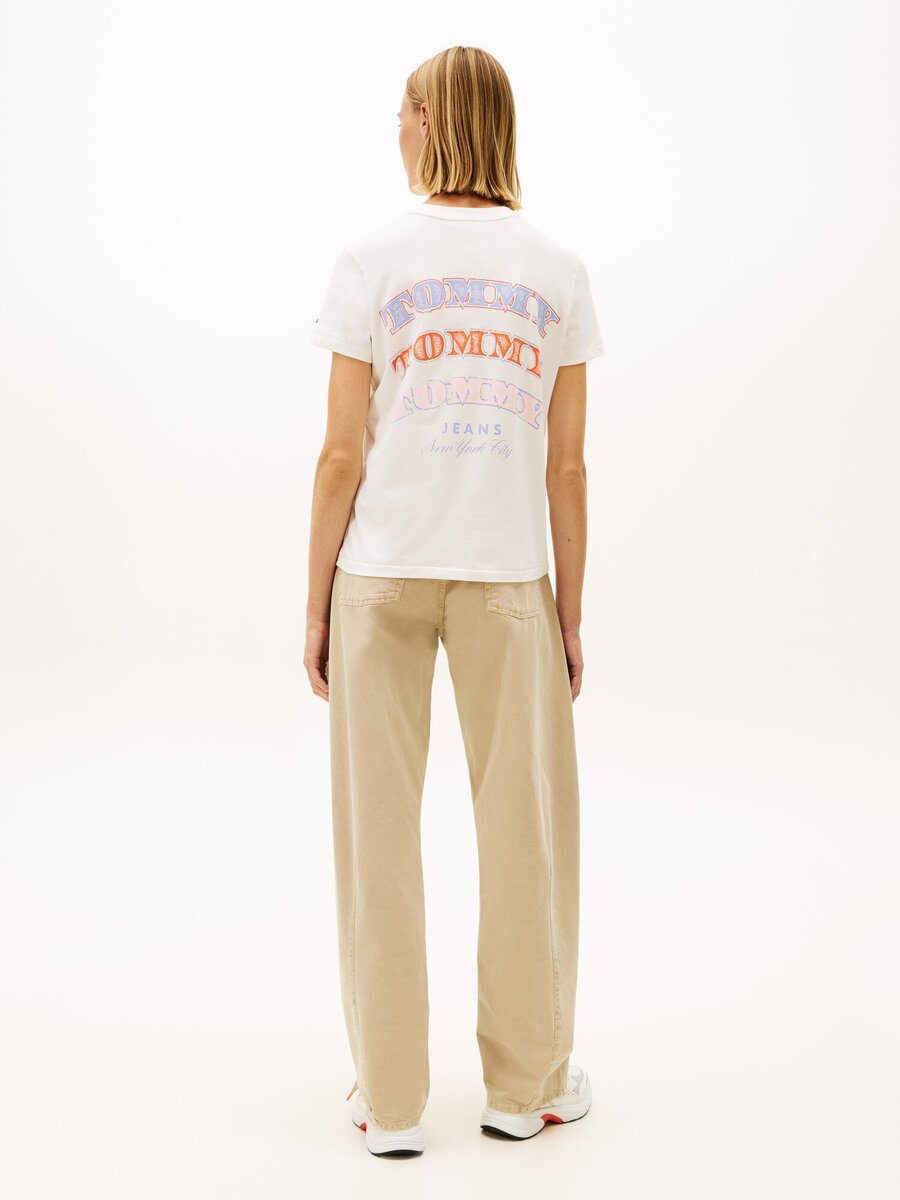 T-shirt van het merk Tommy Jeans in het Wit