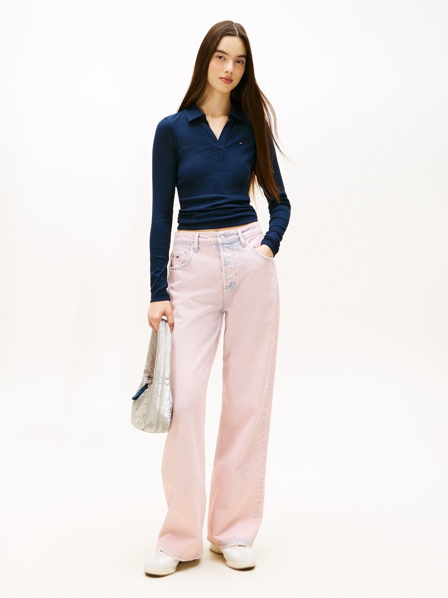 Polo van het merk Tommy Jeans in het Marine