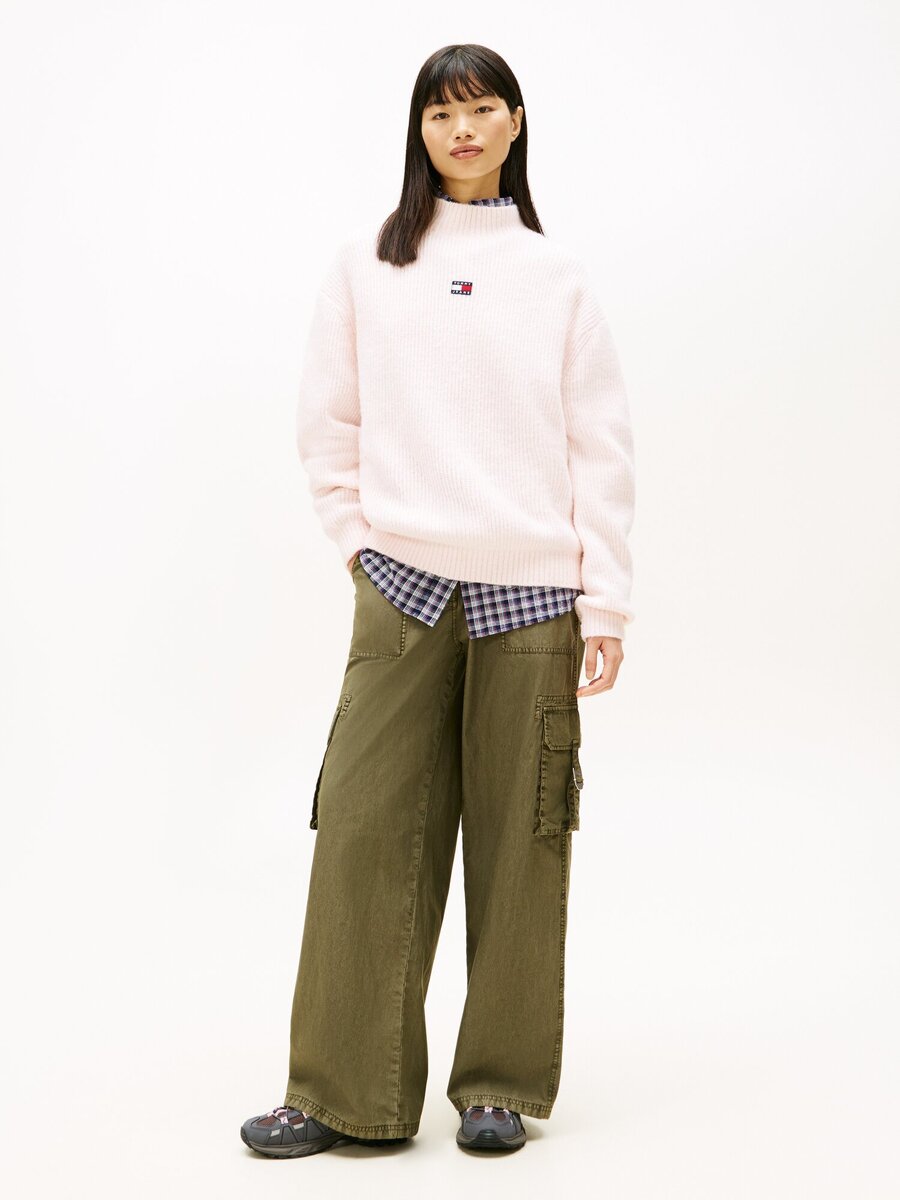 Pull van het merk Tommy Jeans in het Roze