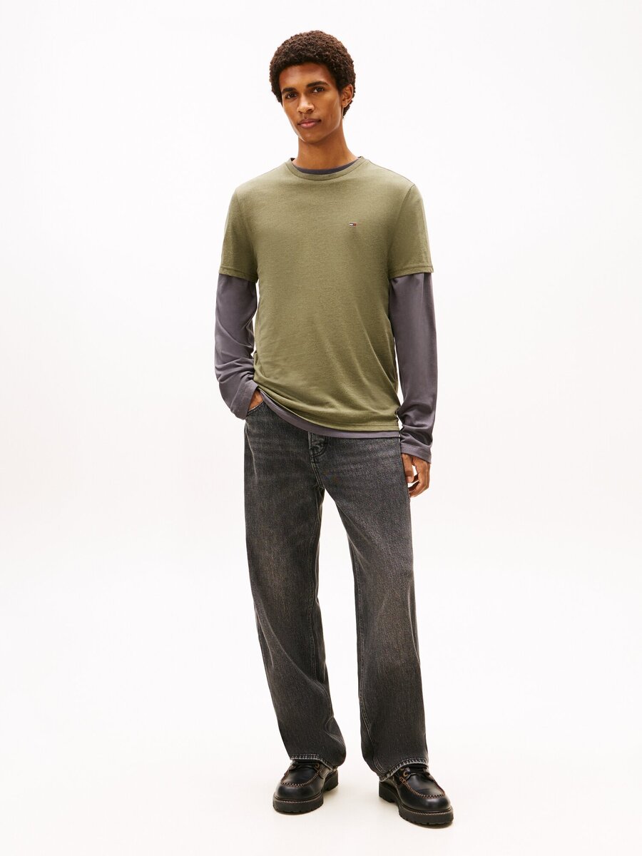 T-shirt van het merk Tommy Jeans in het Kaki