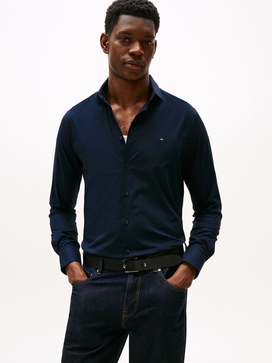 Hemd van het merk Tommy Hilfiger in het Marine