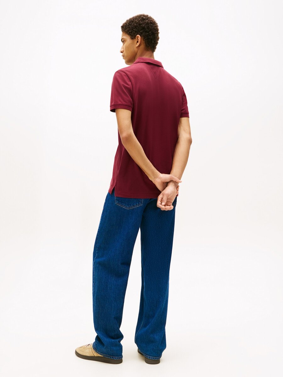 Polo van het merk Tommy Jeans in het Rood