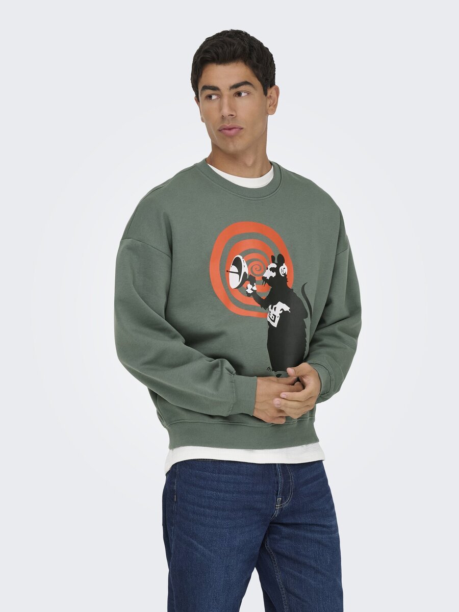 Sweater van het merk Only & Sons in het Groen