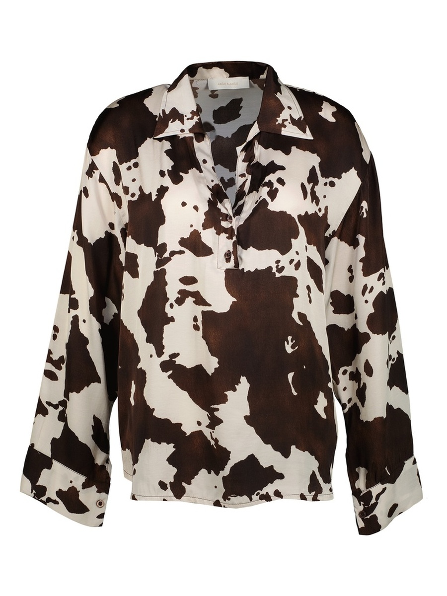 Bloes van het merk Amelie&amelie in het Bruin Bloes van het merk Amelie&amelie in het Bruin