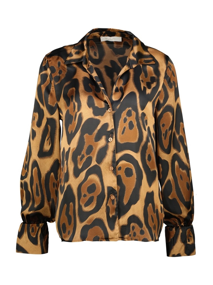 Bloes van het merk Amelie&amelie in het Bruin Bloes van het merk Amelie&amelie in het Bruin