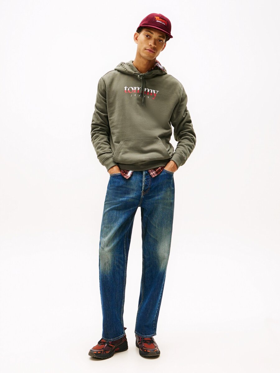 Sweater van het merk Tommy Jeans in het Kaki