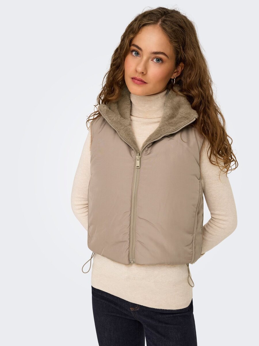 Gilet van het merk Only in het Zilver