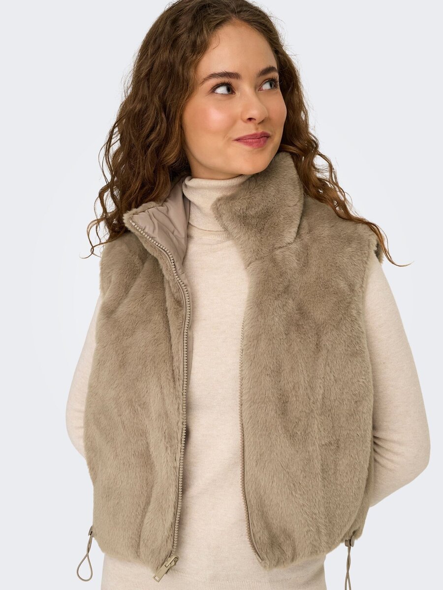 Gilet van het merk Only in het Zilver