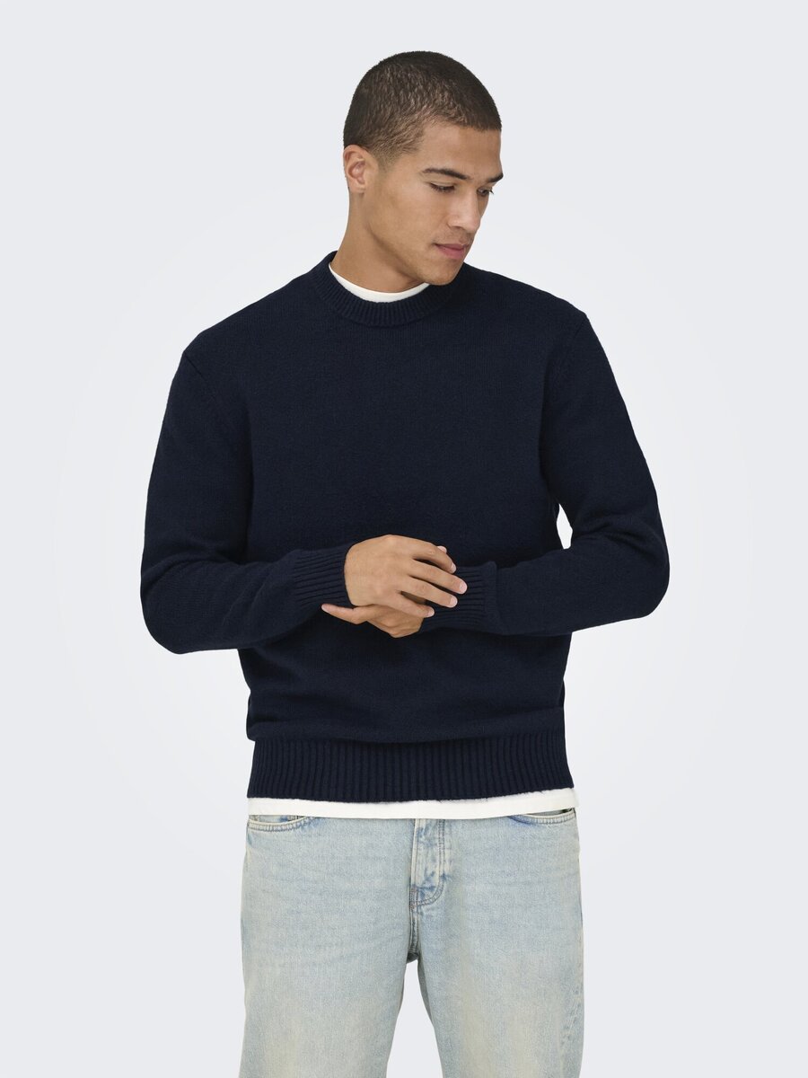 Pull van het merk Only & Sons in het Blauw