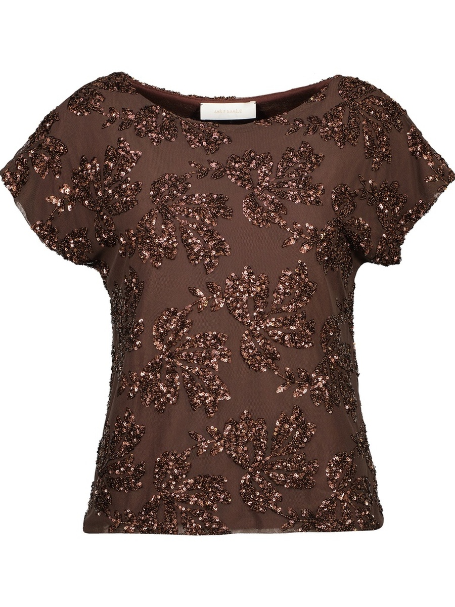 T-shirt van het merk Amelie&amelie in het Bruin T-shirt van het merk Amelie&amelie in het Bruin