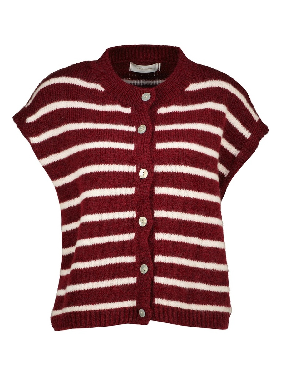 Gilet van het merk Amelie&amelie in het Bordeaux