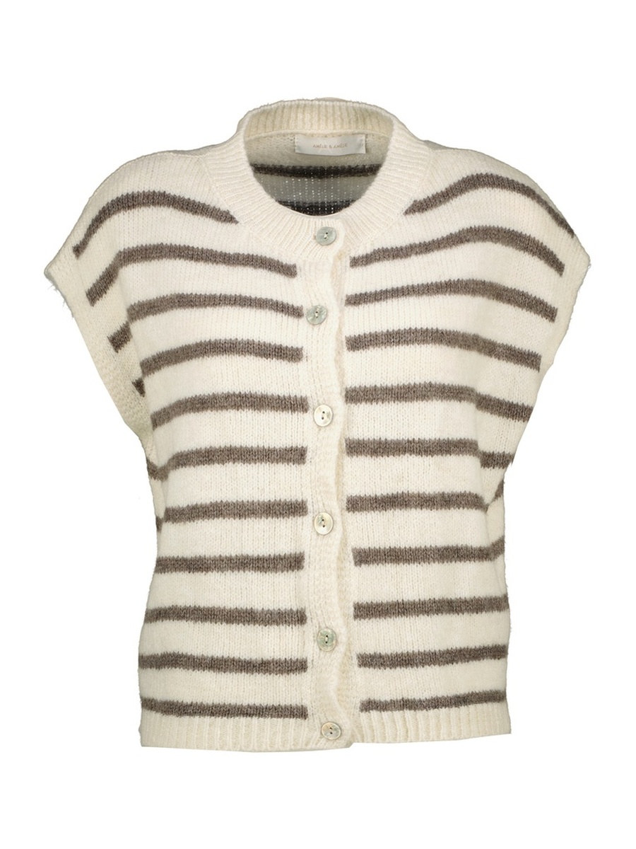 Gilet van het merk Amelie&amelie in het Beige Gilet van het merk Amelie&amelie in het Beige