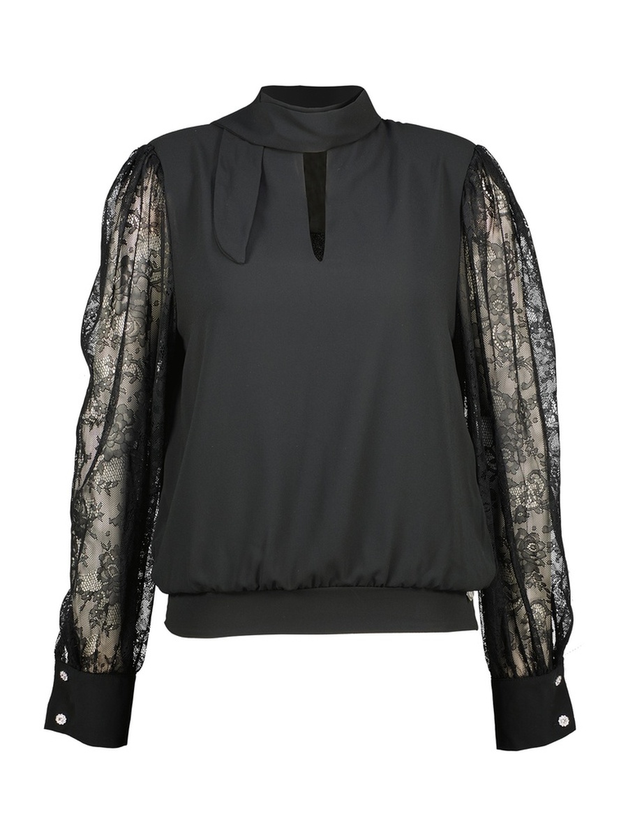 Bloes van het merk Amelie&amelie in het Zwart Bloes van het merk Amelie&amelie in het Zwart