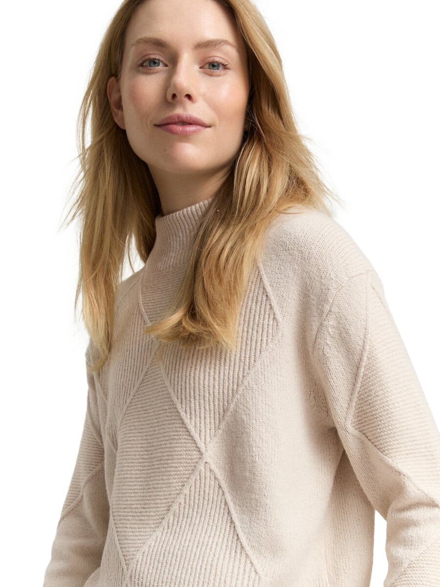 Pull van het merk Tom Tailor in het Beige