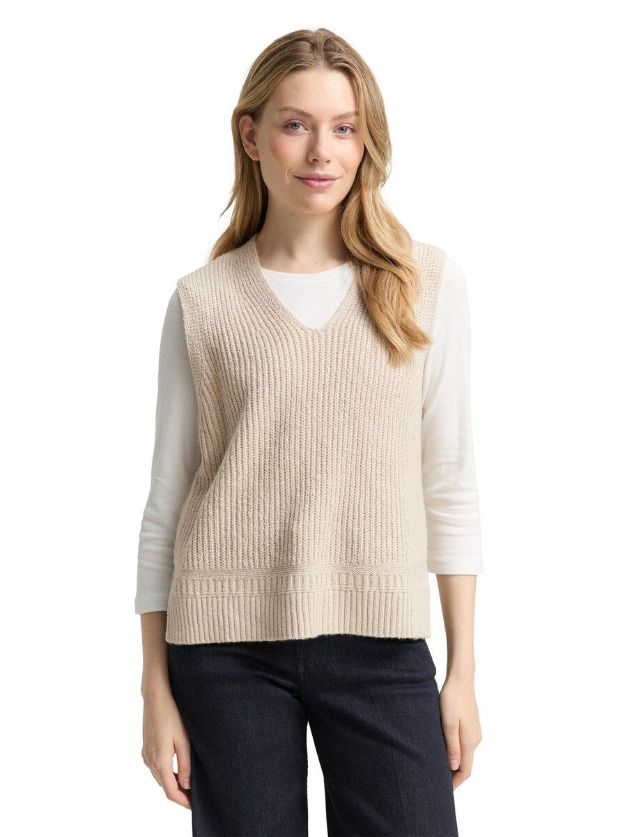 Pull van het merk Tom Tailor in het Beige