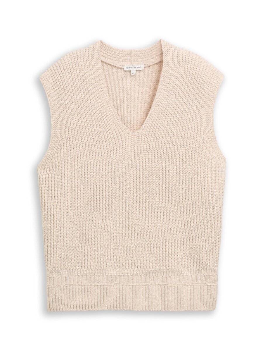 Pull van het merk Tom Tailor in het Beige Pull van het merk Tom Tailor in het Beige
