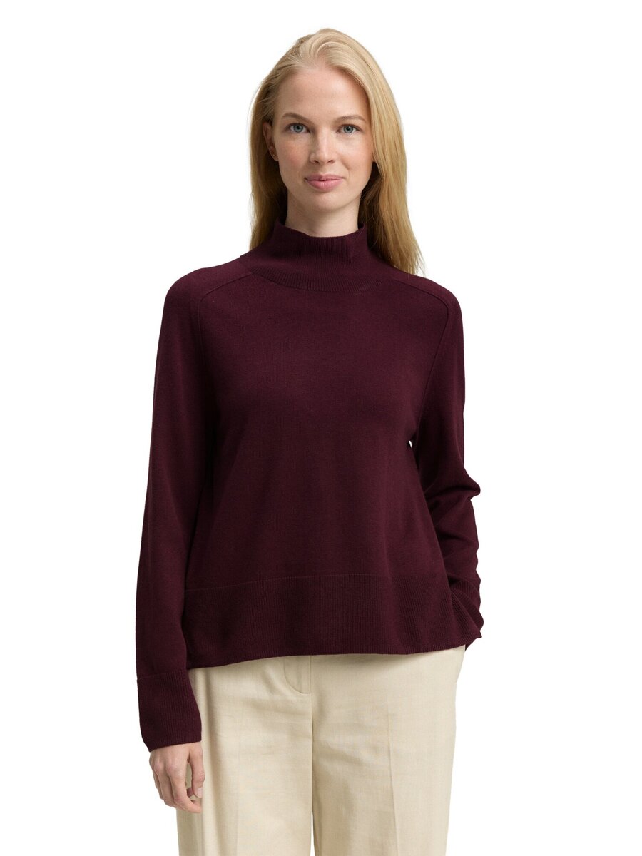 Pull van het merk Tom Tailor in het Bordeaux
