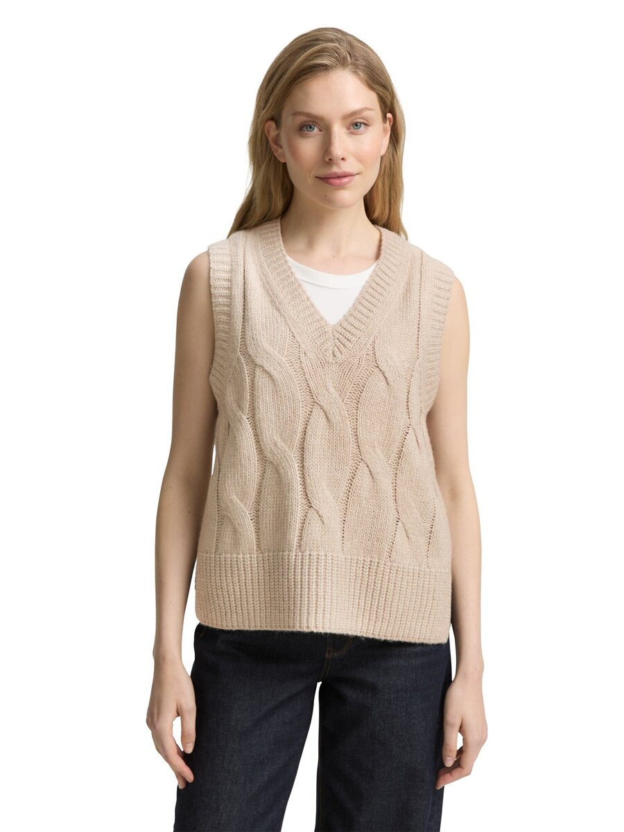 Pull van het merk Tom Tailor in het Beige