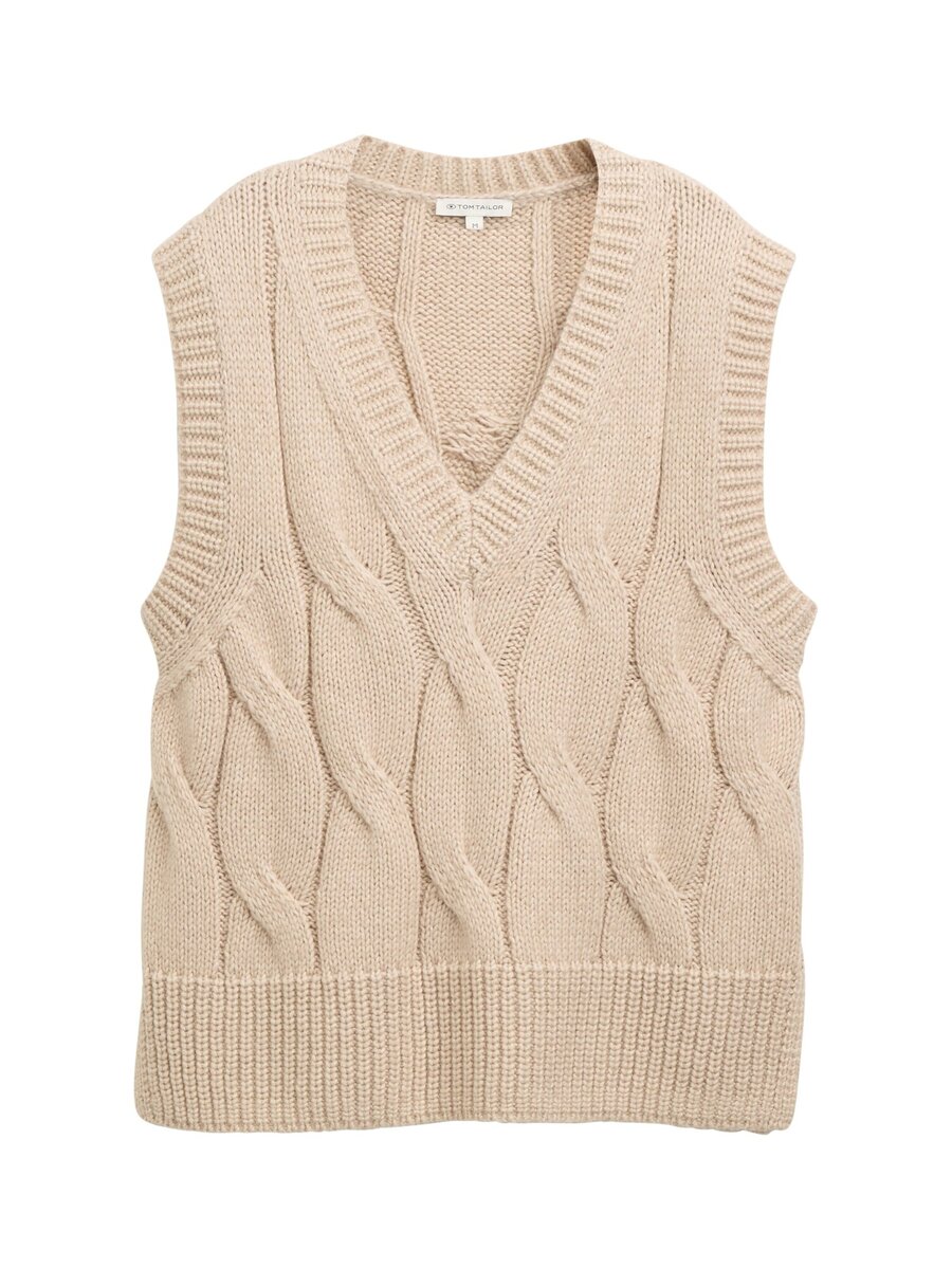 Pull van het merk Tom Tailor in het Beige Pull van het merk Tom Tailor in het Beige