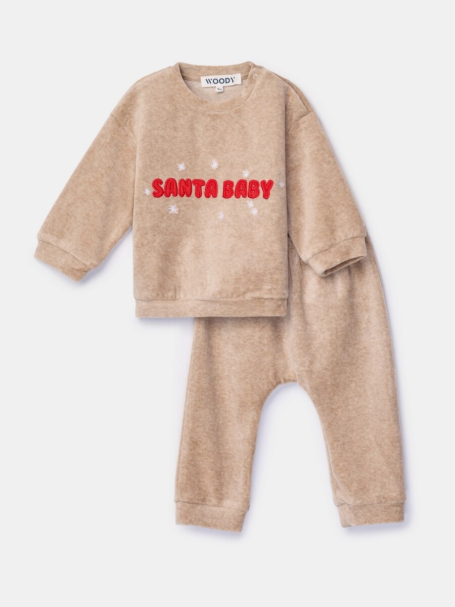 Pyjama van het merk Woody in het Beige