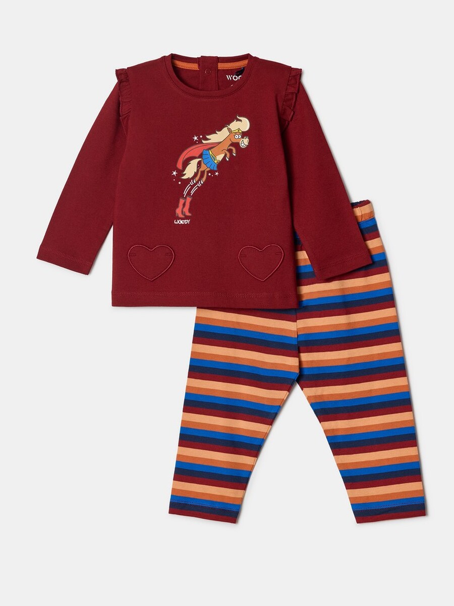 Pyjama van het merk Woody in het Rood