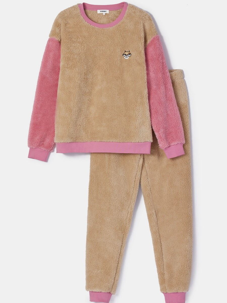 Pyjama van het merk Woody in het Beige