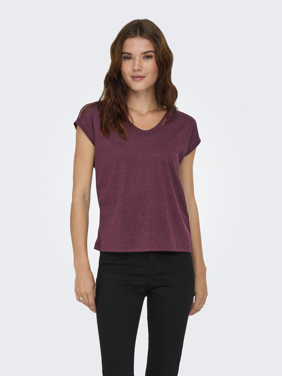 Top van het merk Only in het Bordeaux