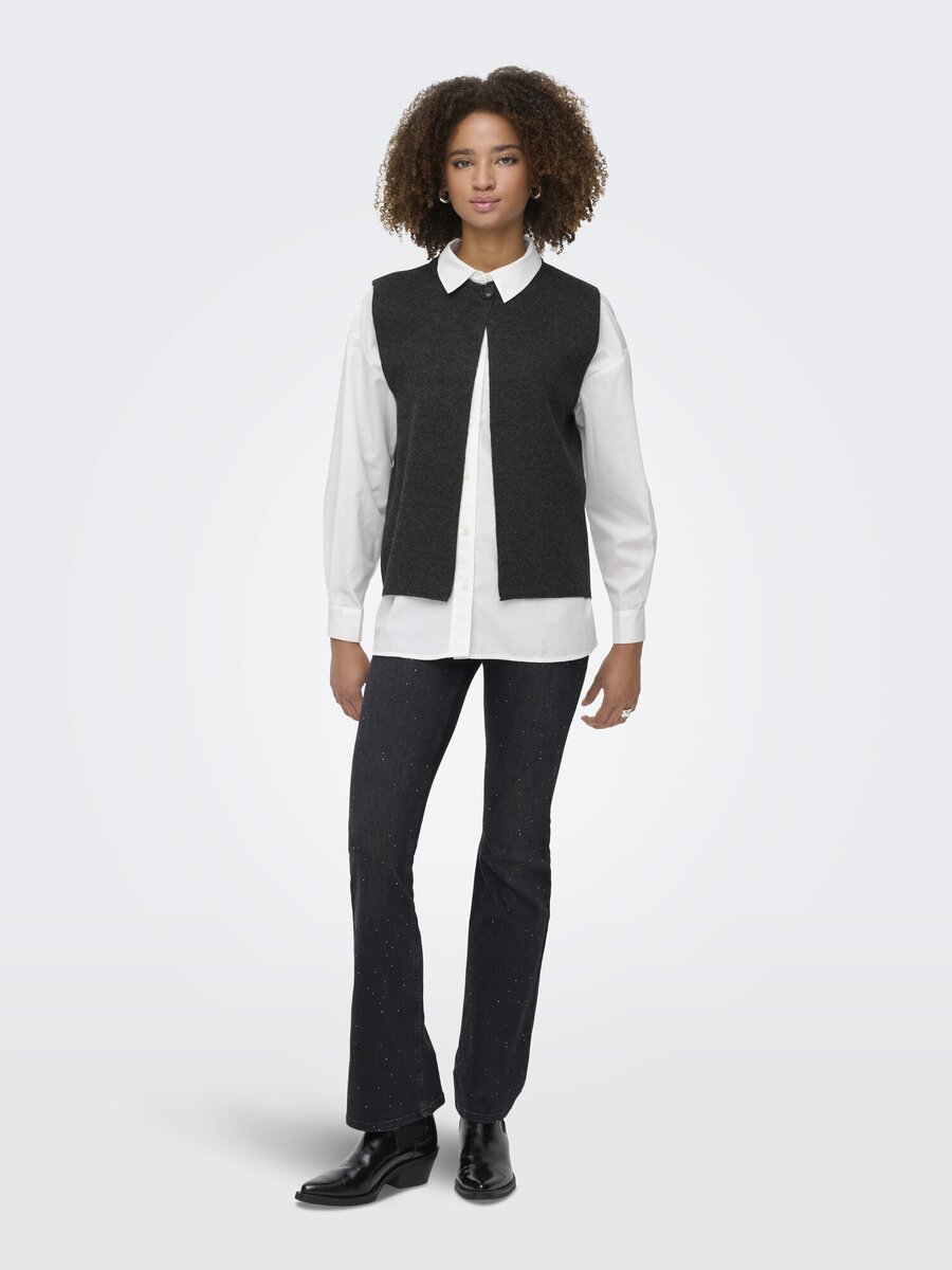 Gilet van het merk Only in het Grijs