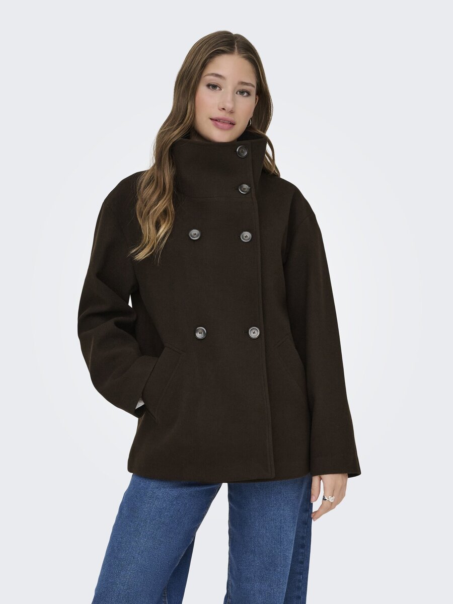 Mantel van het merk Only in het Bruin